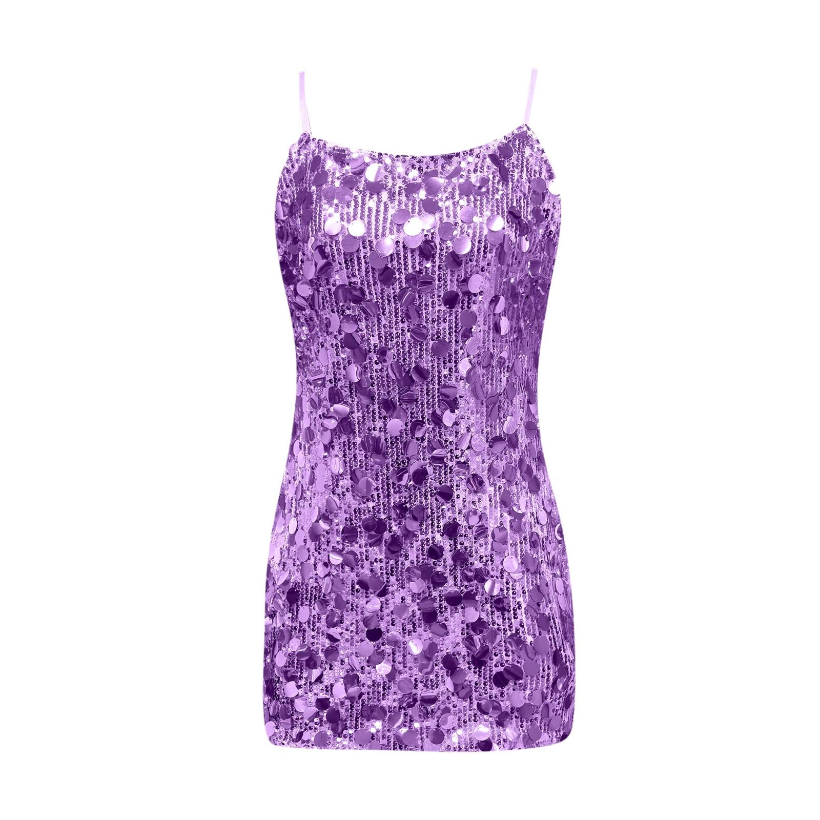 Mini abito da donna elegante con paillettes, per feste, serate, schiena scoperta, aderente, per discoteca, cocktail e danza