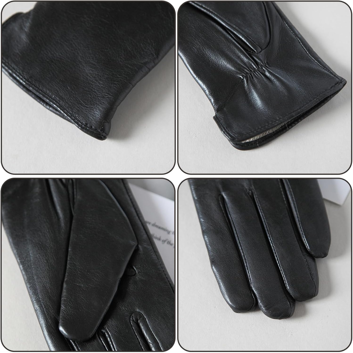 CAKERS Women Warm Leather Gloves|Soft Sheepskin Warm Ladies Gloves|Cold Weather Winter Gloves