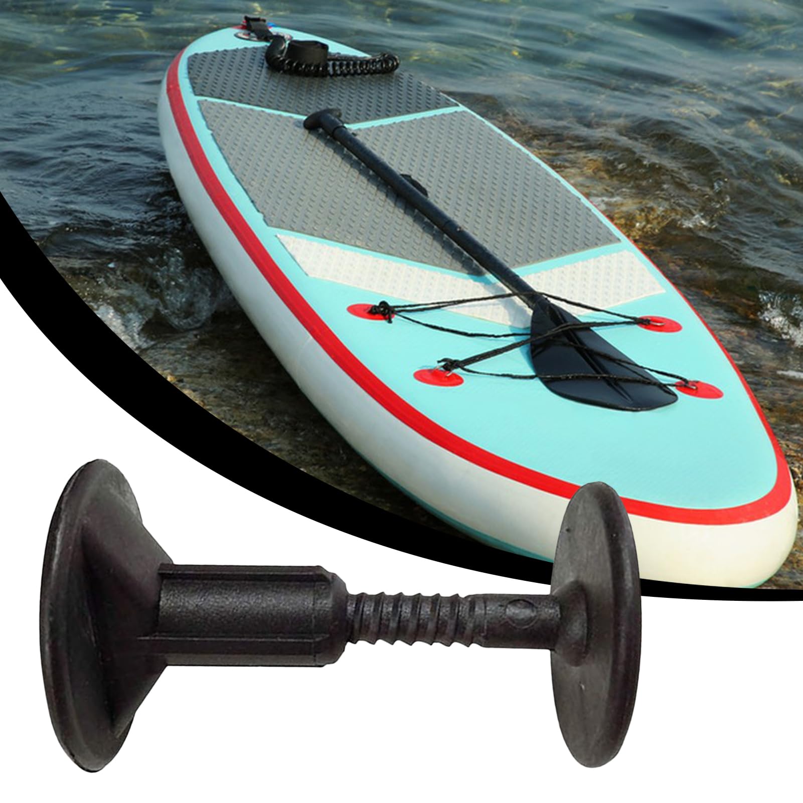 Enchufe para tabla de surf de cuerda para correa, accesorio portátil de fijación bobinado