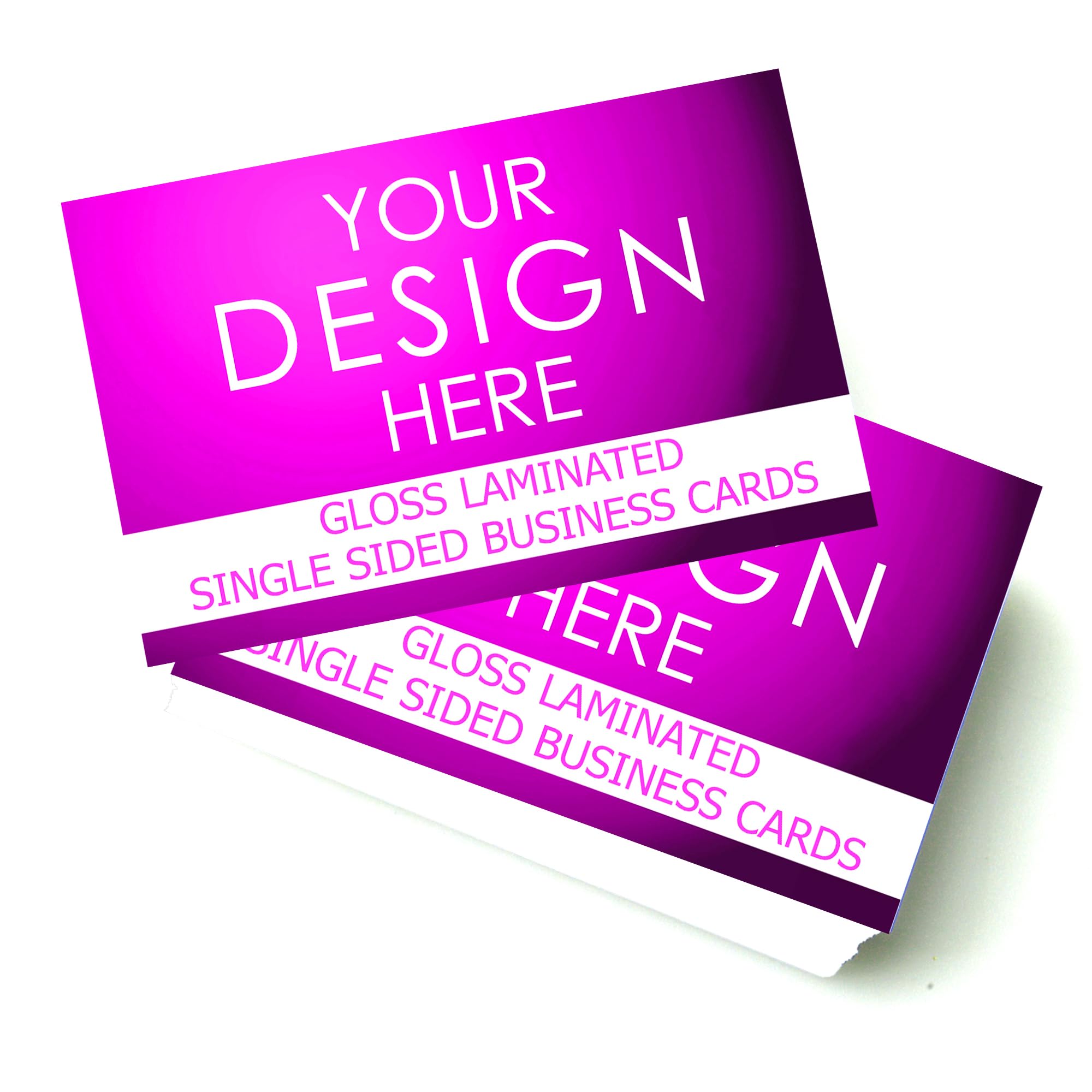 Personalised Business Cards Single Sided, Professional Digital Printing (400gsm Gloss Laminated, 2500)