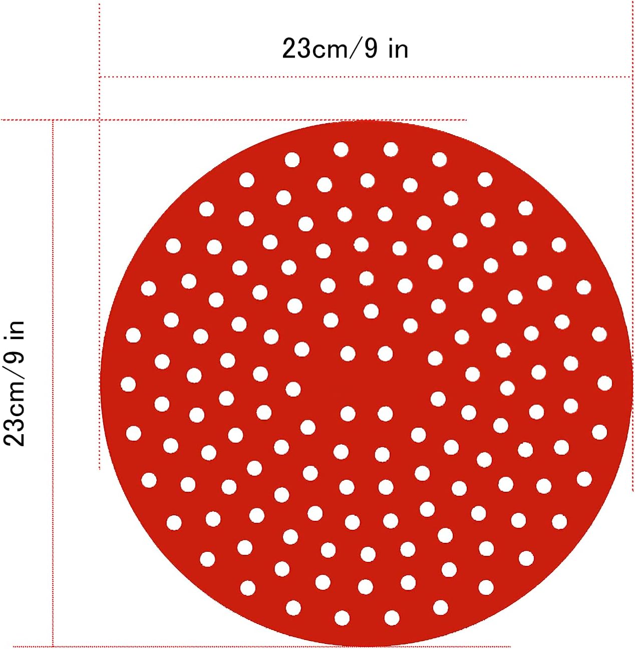 2 Pack Reusable Air Fryer Liners,8.5In Square Silicone Air Fryer Mats,Non-Stick Basket Mats Accessories,Perforated Steamer Liner for 5.8QT and Silicone Cleaning Sponge (Circular), Red，Black: Home & Kitchen