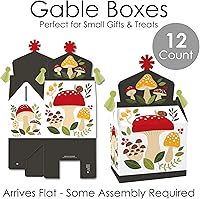Vista 5 de Big Dot of Happiness Wild Mushrooms - Caja de golosinas para fiestas – Seta roja para fiesta – Juego de 12