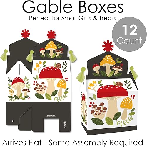 Miniatura 5 de Big Dot of Happiness Wild Mushrooms - Caja de golosinas para fiestas – Seta roja para fiesta – Juego de 12