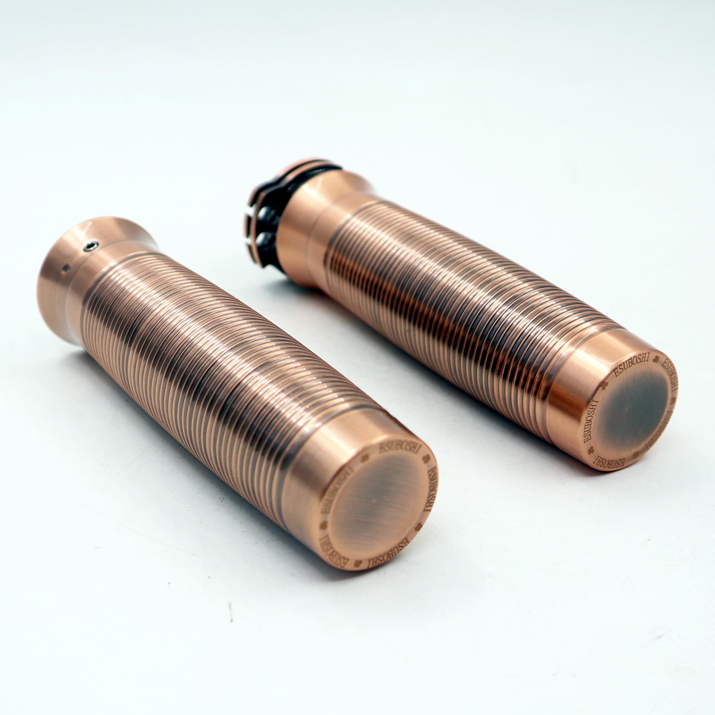 Motorcycle 1'' Hand Grips Copper Handlebar CNC Custom Handlebar Grips for Harley Sportster XL 883 1200 48 Harley Softail Dyna Touring,ESUBOSHI