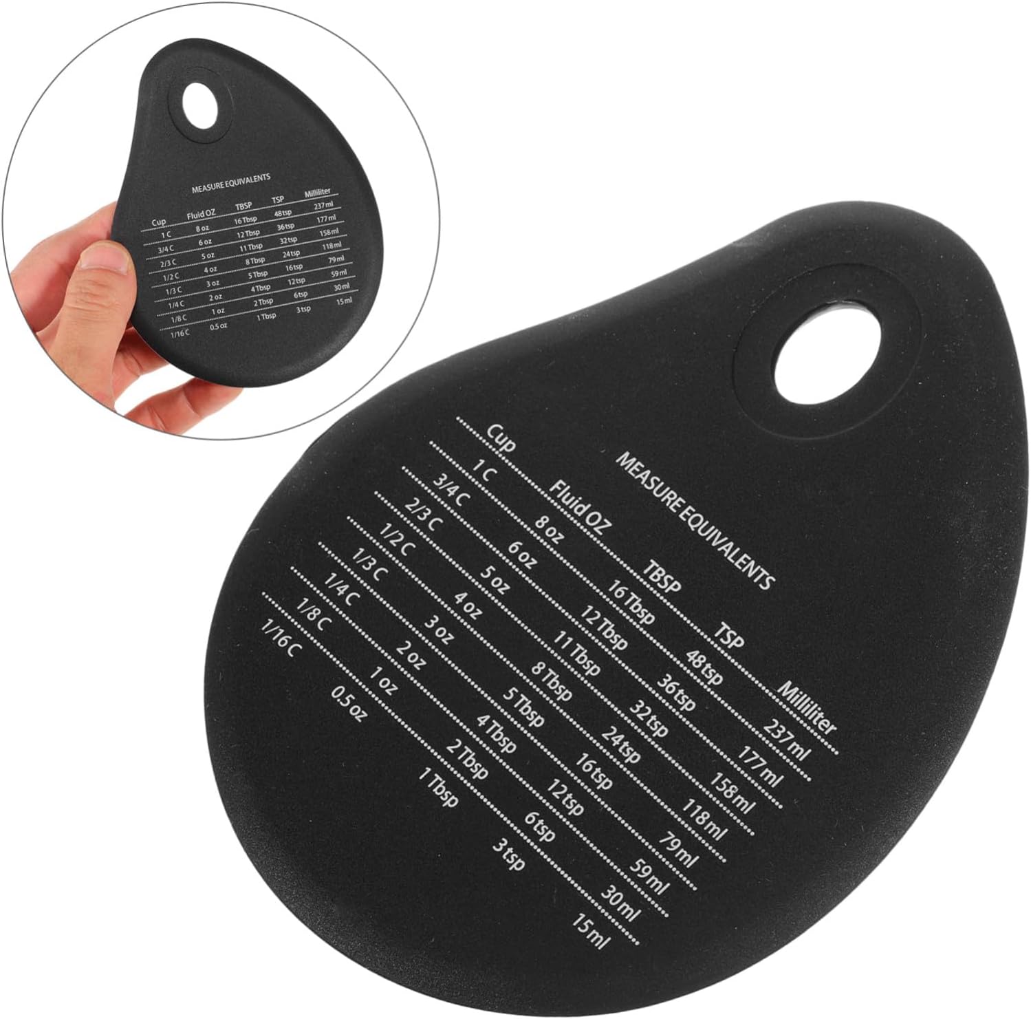 4pcs Silicone Dough Cutter Tools with Kitchen Measurement Conversion Chart for Precise Portion Control, Compact Design Baking Accessories for Cooking and Kitchen Use