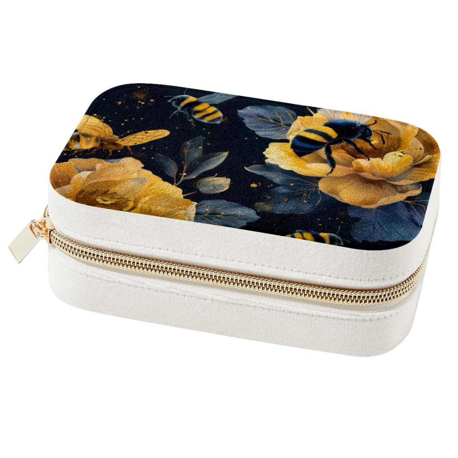 Boîte à bijoux de voyage organisateur pour boucles d'oreilles bagues filles