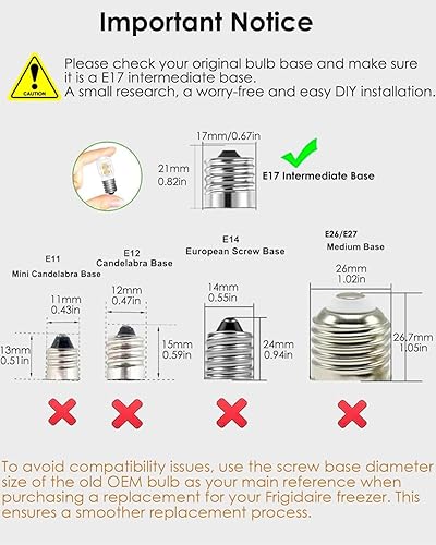 Miniatura 3 de Bombilla LED 8206232A para microondas, cubierta de vidrio de 2 W, 120 V, base E17 para electrodomésticos Whrilpool GE Microondas Range