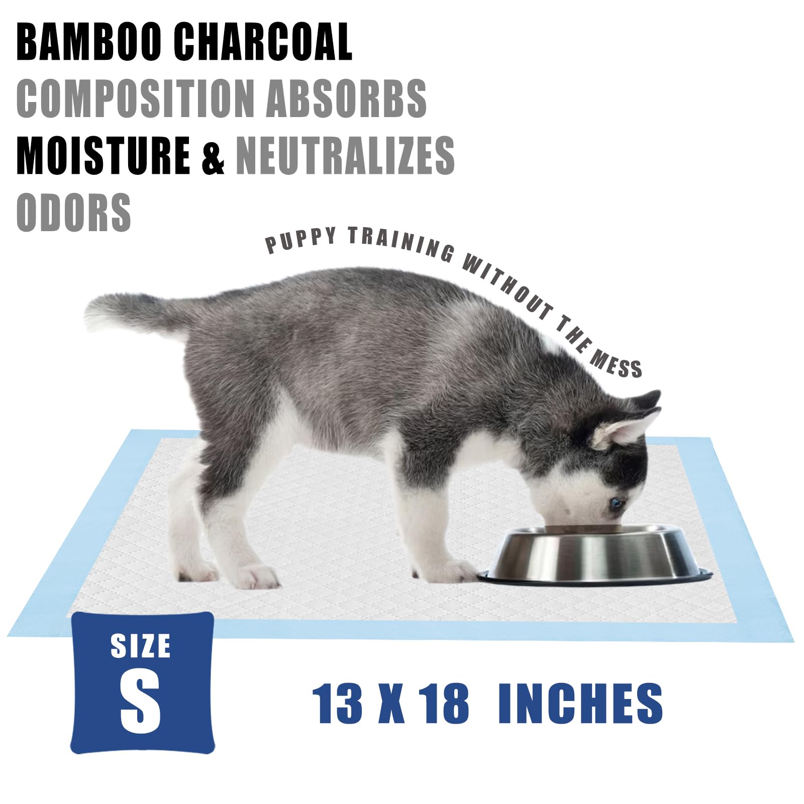 Almohadillas de entrenamiento para perros y cachorros, Empapador desechable de 13 x 18 pulgadas, 150 unidades ultra absorbentes y a prueba de fugas, almohadilla de orina de secado rápido