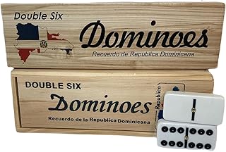 Dominican Republic Country Flag Engraved Dominoes Double Six