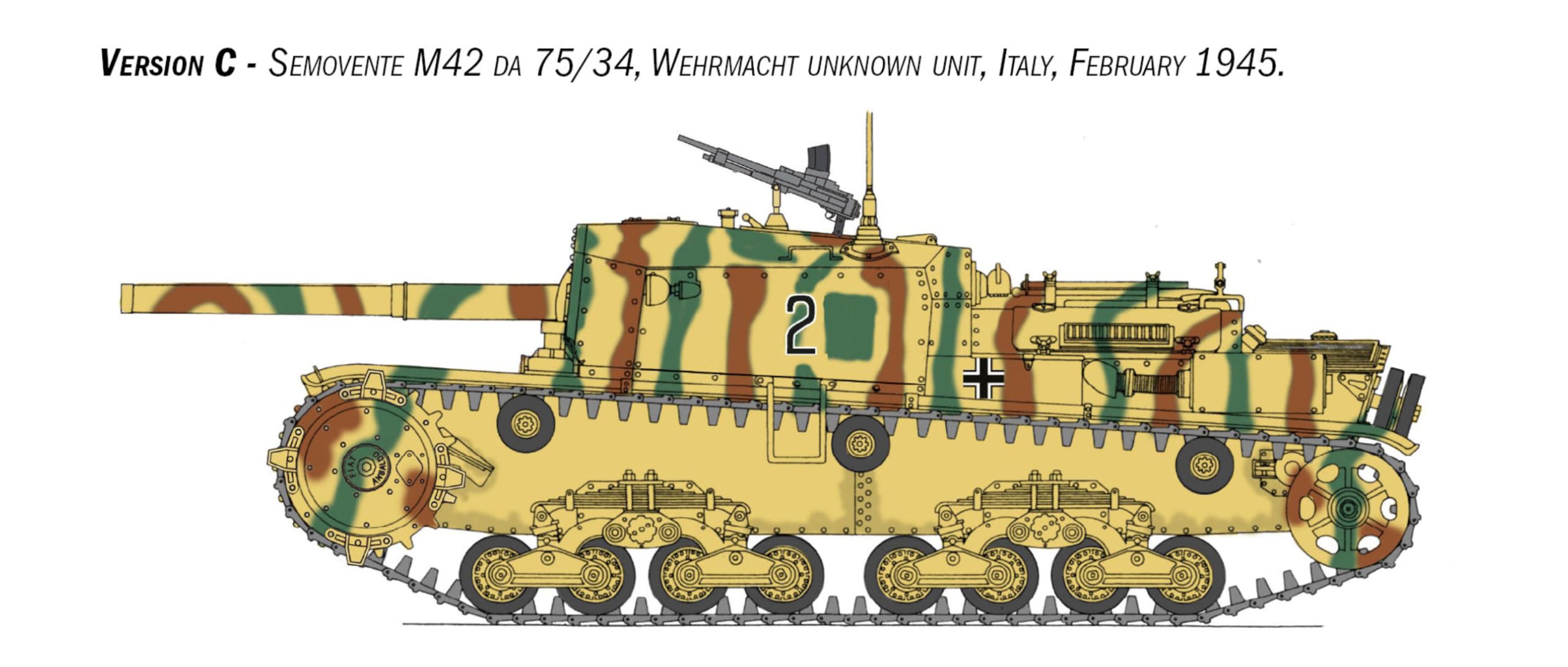 Italeri 6759 Samobieżny M42 75/34 Upgraded Edition, 1:35, plastikowy model/model z tworzywa sztucznego do montażu
