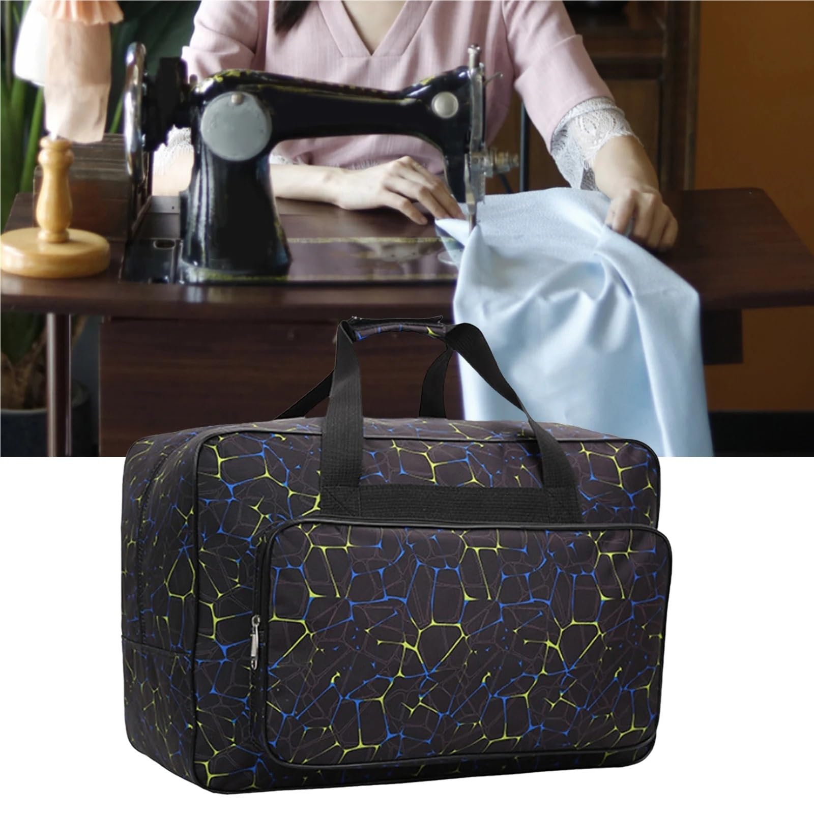 Borsa Per Macchina Da Cucire Borsa da trasporto for macchina cucire viaggio Custodia Tasca portaoggetti leggera Accessori for Portaoggetti Tasche tote(Black)