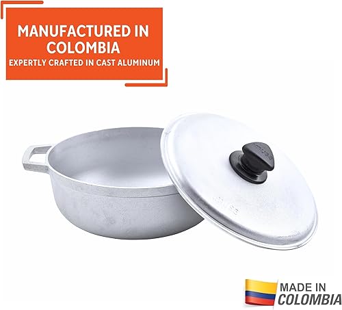 Miniatura 3 de IMUSA USA GAU-80560 - Mini caldero colombiano tradicional horno holandés para cocinar y servir con capacidad para 07 qt