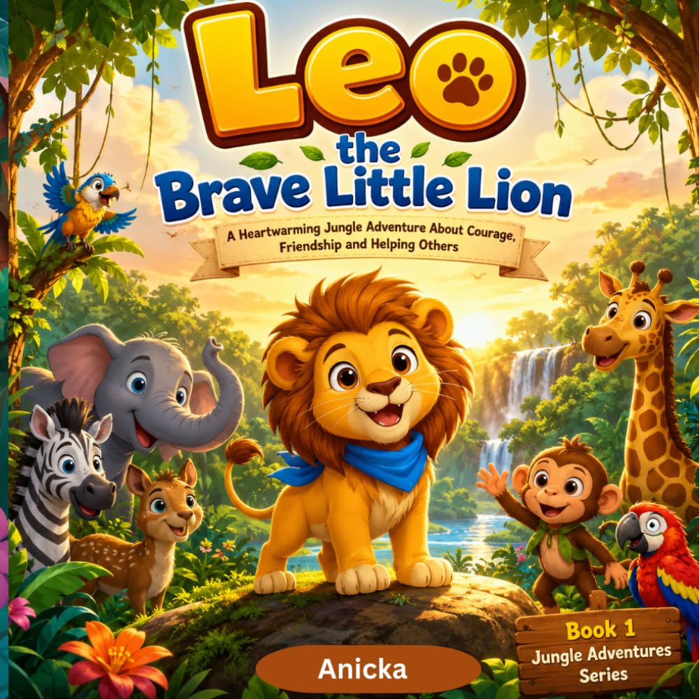 Leo the Brave Little Lion: A Heartwarming Jungle Adventure About Courage, Friendship, and Helping Others,An Inspiring Story for Kids