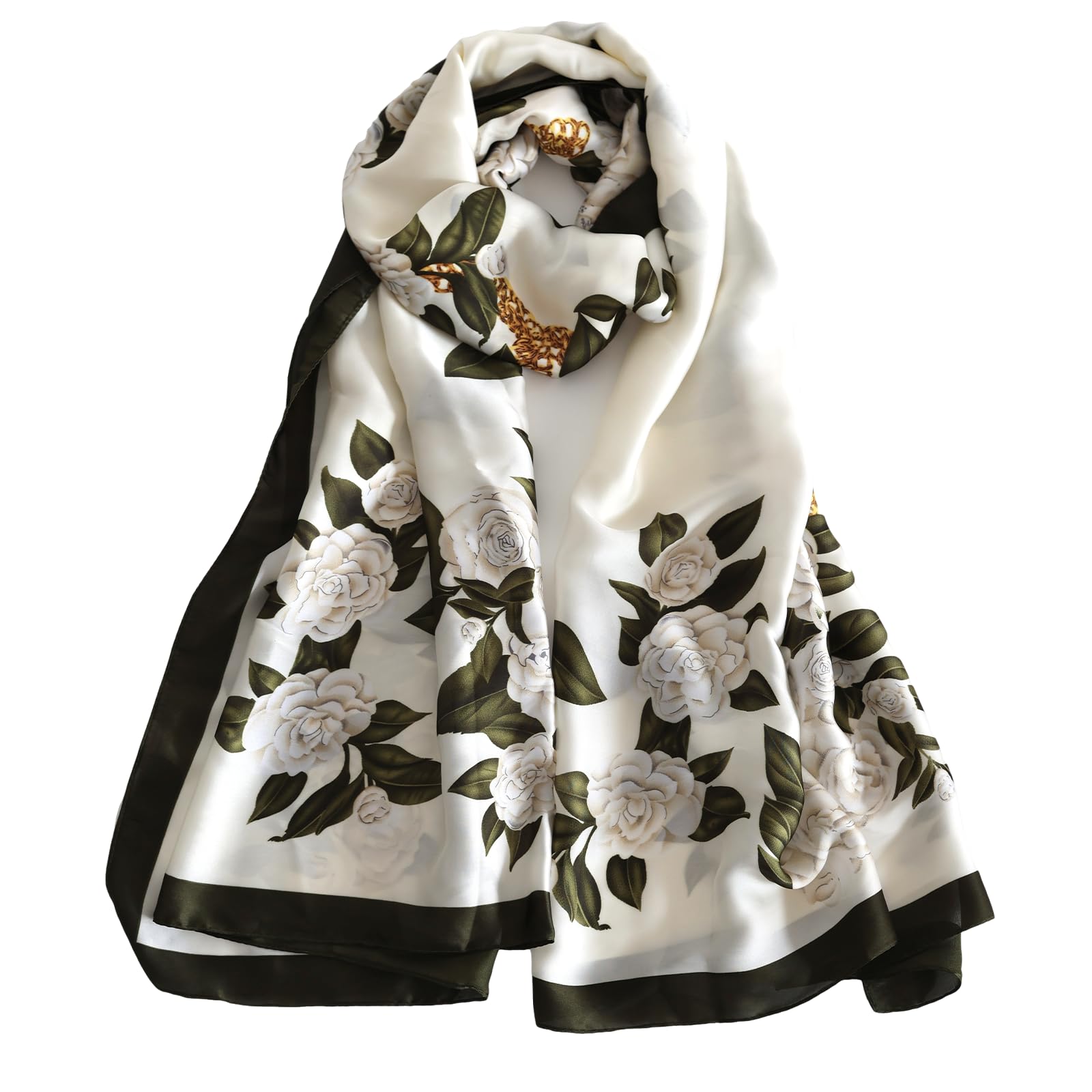 FINIZO Lenço longo Mulberry Silk Feeling para mulheres, xales