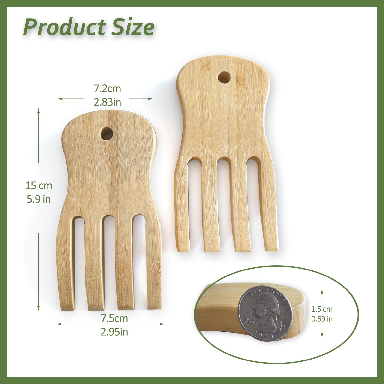Bamboo Salad Servers - Set of 2 -7