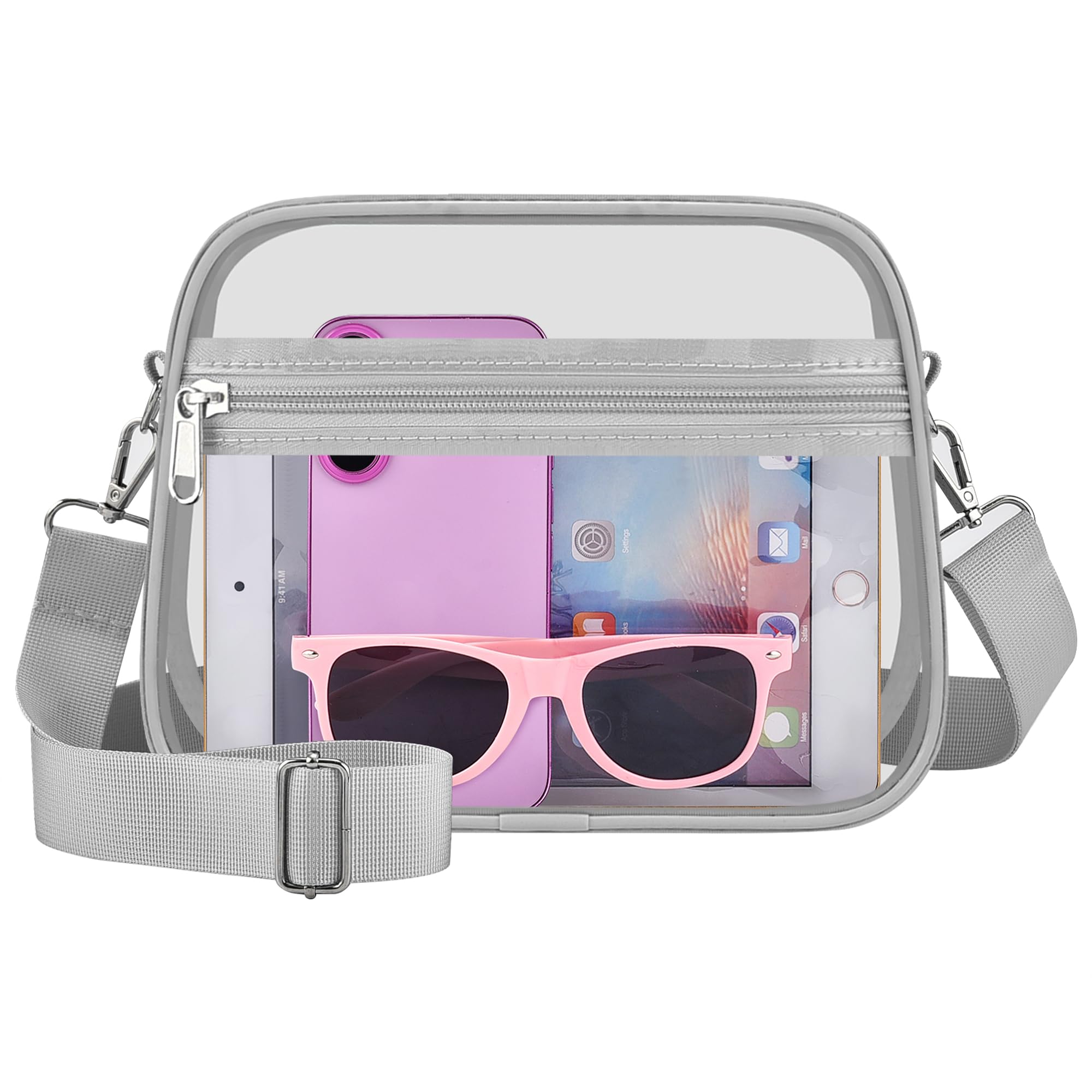 Oraben Clear Bag for Stadium Events Clear Purse Stadium Bag Satchel Handbags for Sports Events Concerts Festivals
