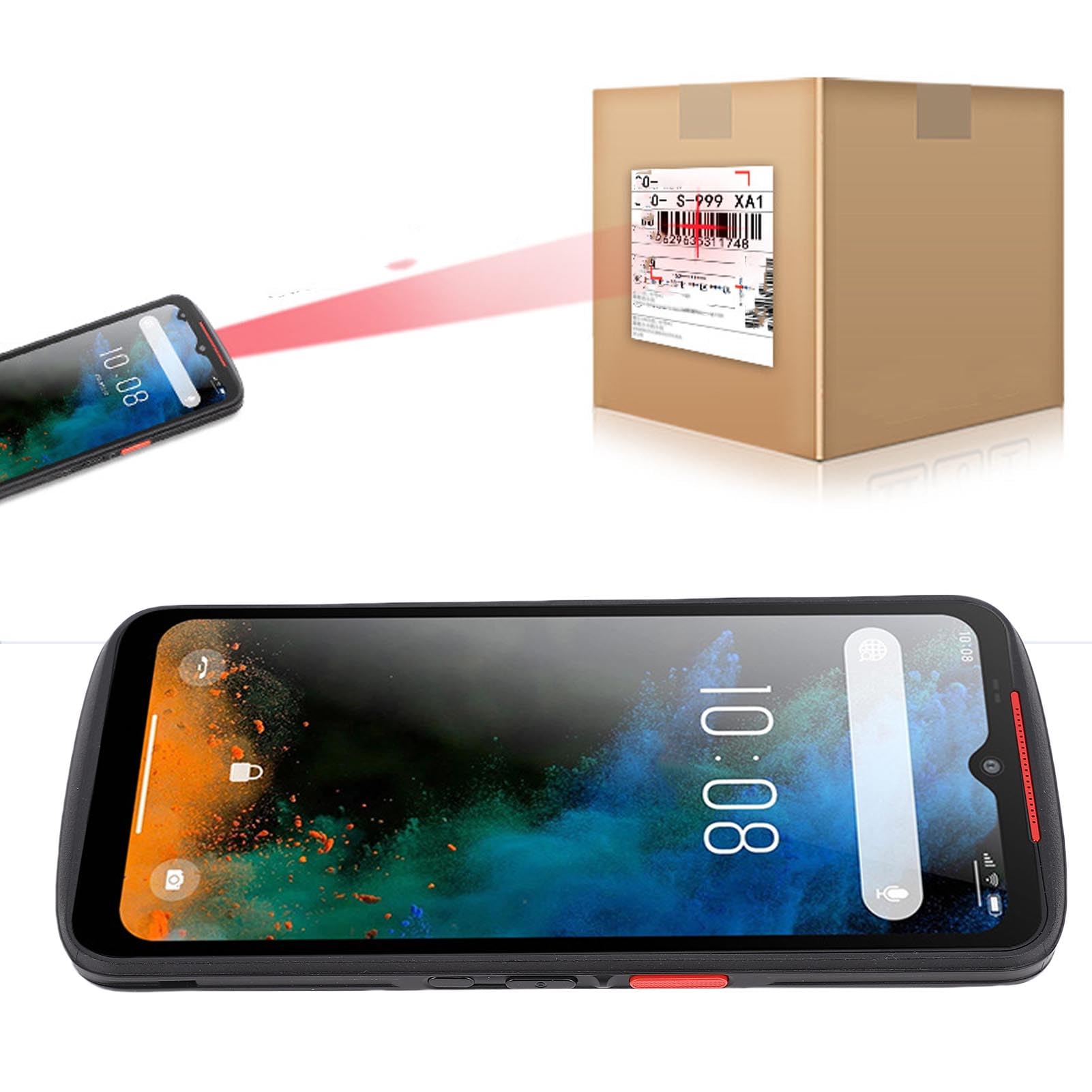 Marhynchus Scanner de Codes-Barres Portatif, ABS WiFi 6, 8MP Avant et 13MP Arrière, Scanner d'inventaire QR 1D 2D pour la Vente au Détail en Entrepôt