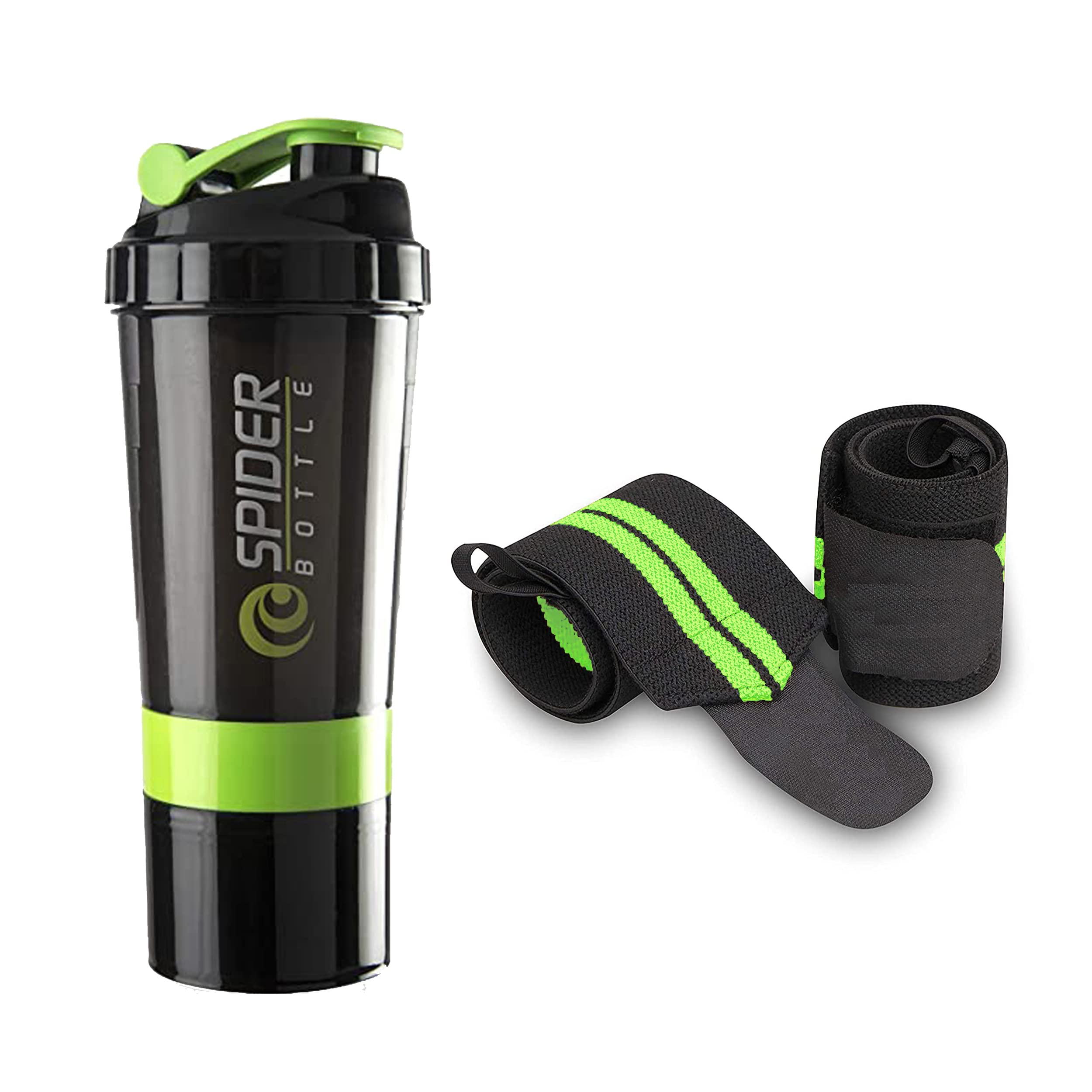 True Indian Sports Gym Combo Shaker with Wrist Band 100% Leak-Proof Guarantee Ideal for Protein Shaker Bottle & Gym Water Bottle for Gym (Green)& Hand Wrist Band-image-36