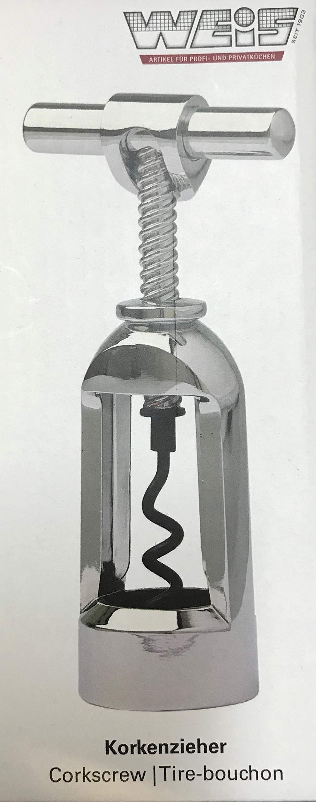 Weis Tire-bouchon en acier inoxydable 16844