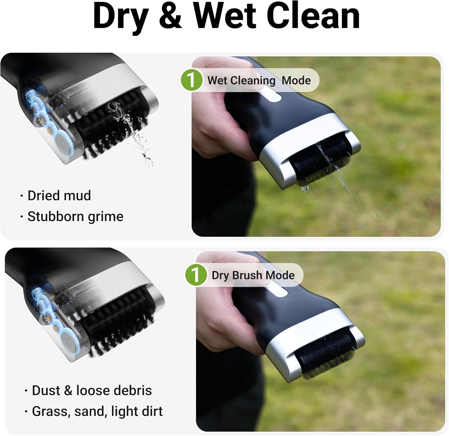 Electric Golf Club Cleaner Brush with Water,Portable Golf Brush and Groove Cleaner,800RPM Motor,60ml Tank,Type-C Rechargeable,Quick-Replace Nylon Brush Head,Golf Accessories for Men,Golf Gifts