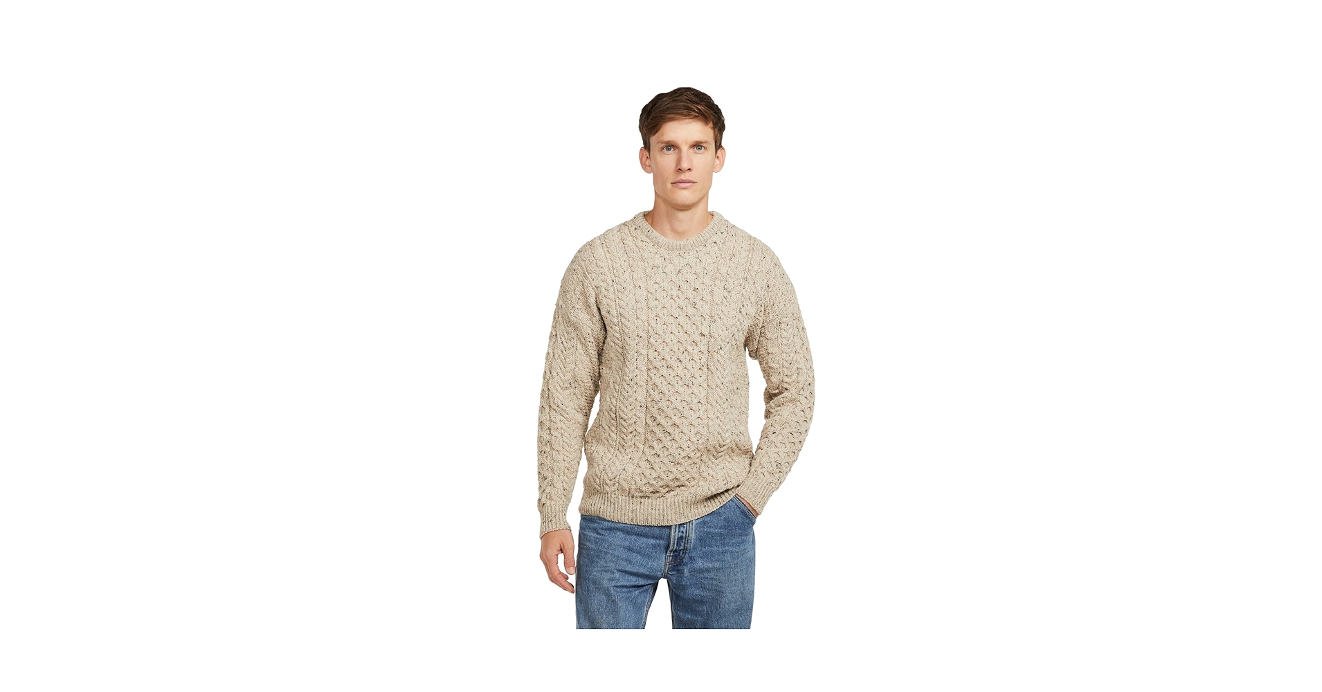 Amazon.com: Aran Woollen Mills Inishbofin Mens Irish Cable Knit