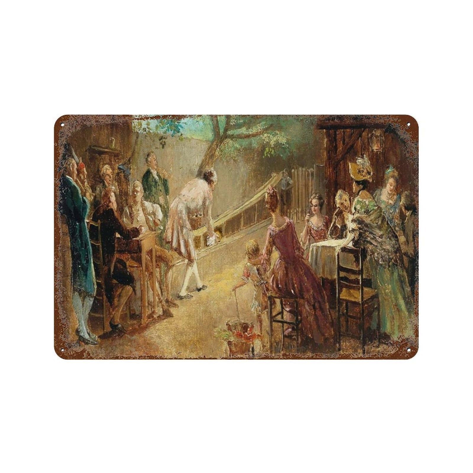 xiaoxiaoshen Vintage Bowling Alley Painting_ Sport Metal Tin Poster Modern Home Decor Art Home Bar Shop Decorations Vintage Sign 20x30cm