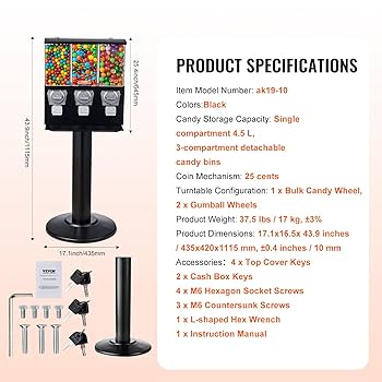 Amazon.com: VEVOR Commercial Vending Machine, Triple
