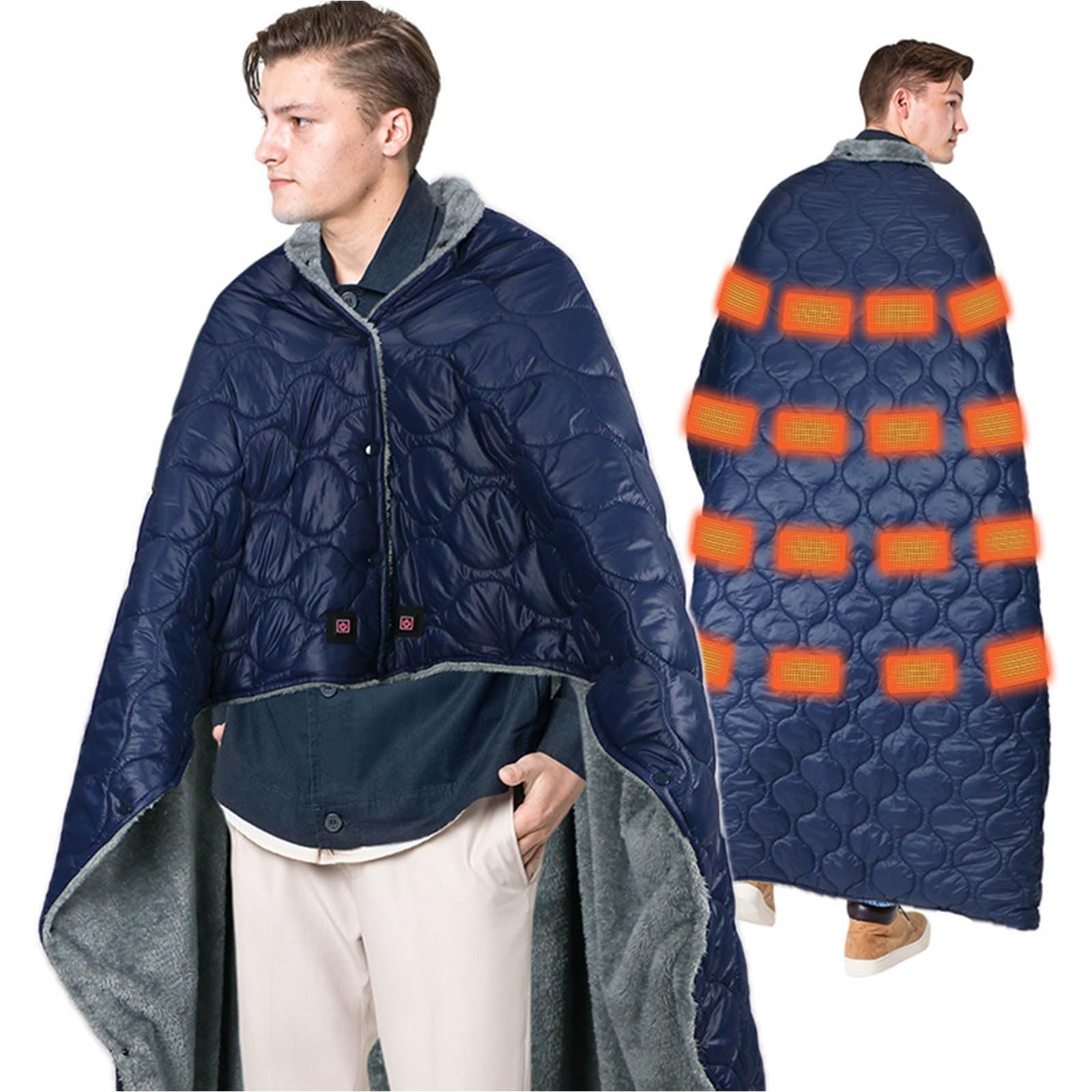 Manta térmica impermeable para mochileros con 3 enfoques de temperatura, plan denso de seguridad, 160 x 70 cm, almohadilla térmica eléctrica transportable para exteriores