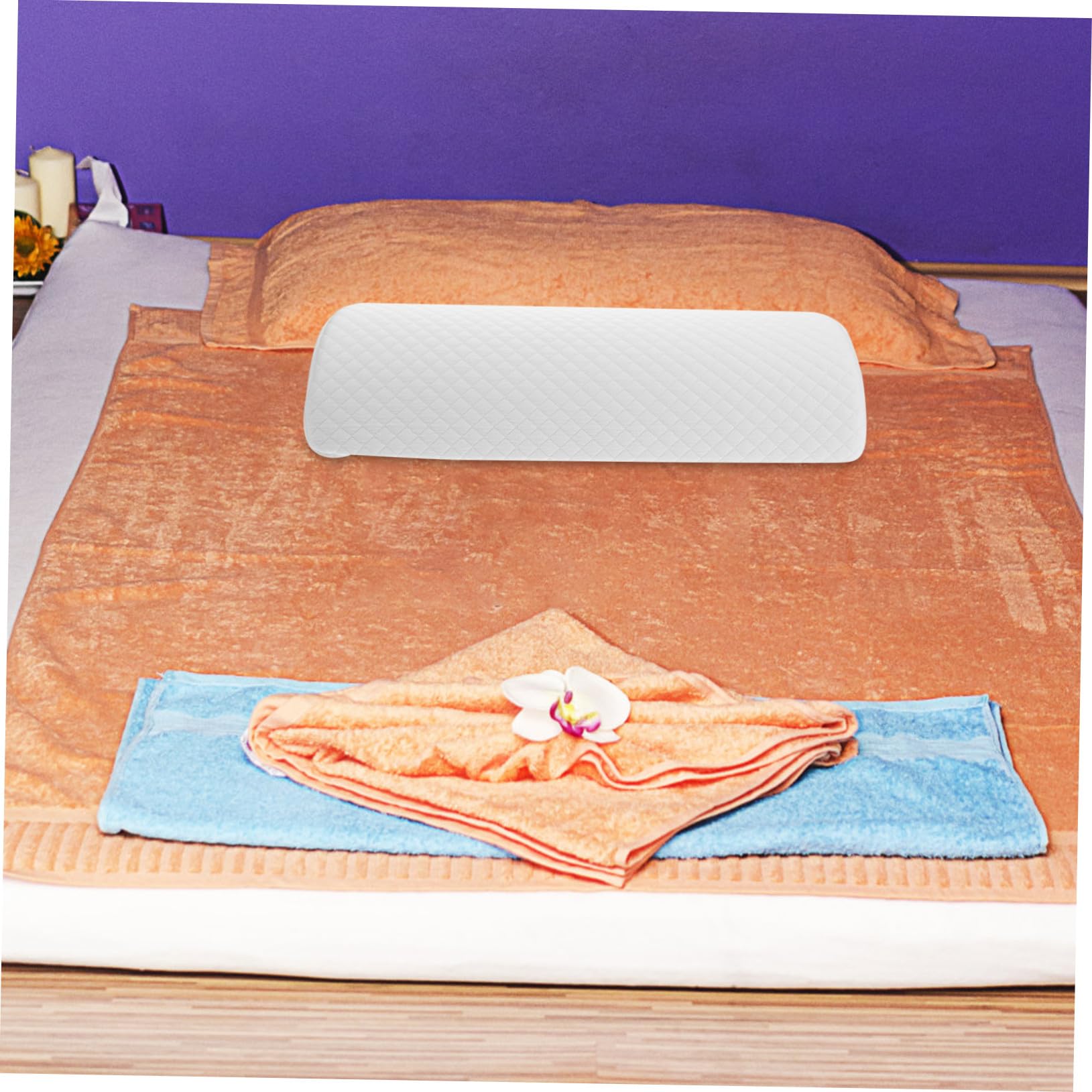 Toyvian Almohada Ergonómica Media Luna para Elevar Piernas y Lumbar Cojín De Apoyo para Dormir De Lado Cojín para Rodillas y Respaldo para Casa Oficina y Coche Viscoelástica Blanca