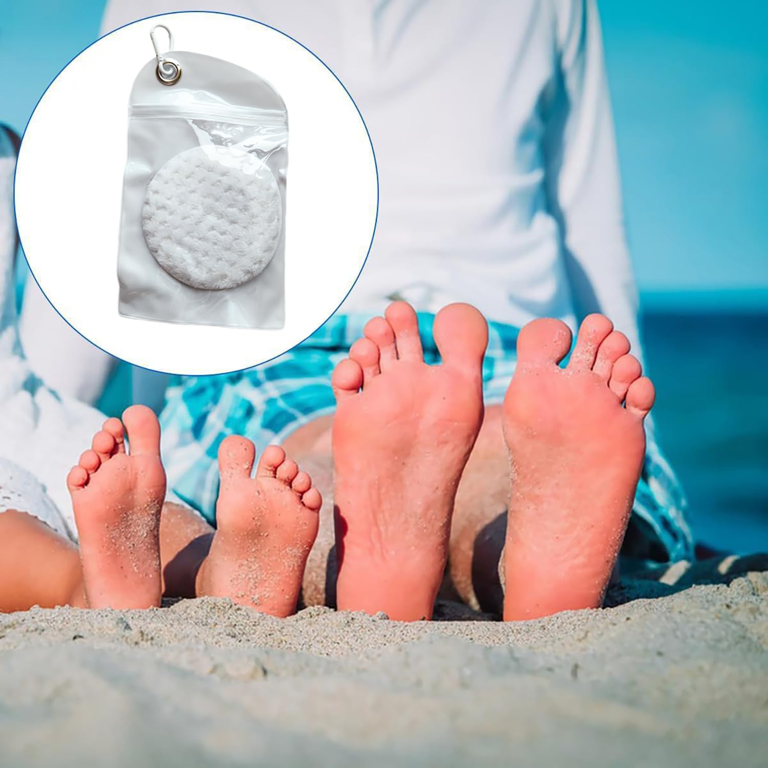 Gants D'enlèvement du Sable Accessoires Plage Blanc 1 Pièce Brosses à Portables la Plage Gant de Enlever Le Essuyer Sable pour Les Activités Volley Ball Nettoyage Corps