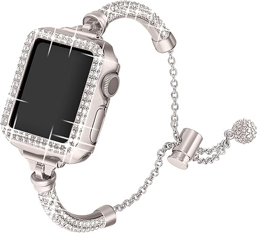 Miniatura 7 de Secbolt - Correa y funda brillante compatible con Apple Watch Band de 1.50 pulgadas, 1.57 pulgadas, 1.61 pulgadas, 1.65 pulgadas, 1.73 pulgadas,