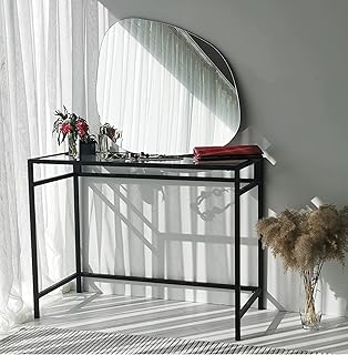 INS 85 x 67 cm di lusso specchio da parete asimmetrico orizzontalmente verticale specchio da parete casa camera da letto decorativo elegante forniture elegante parete appeso nero design creativo
