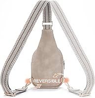 Vista 110 de Telena Riñonera pequeña para mujer, de cuero, cangureras, bolsa de pecho para mujer 3-camel marrón