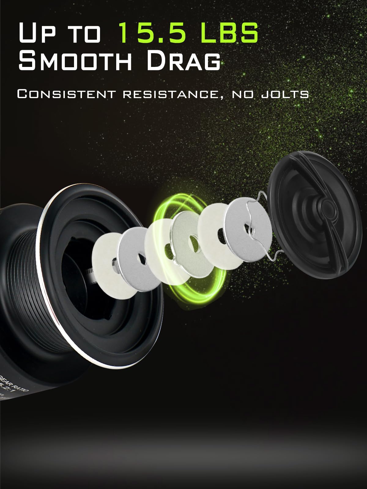 Lightweight Spinning Fishing Reel, Sealed Carbon Fiber Up to 18 LBs Max Drag, 5+1BB for Saltwater&Freshwater, 5.2:1 Gear Ratio,CNC Aluminum Spool,1000 Perfect for Ice Fishing, 2000, 3000, 4000 Series - 5