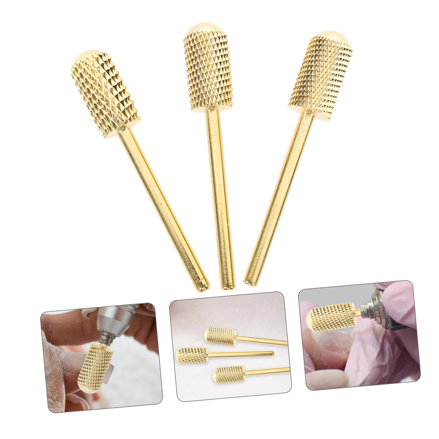 Beavorty Lot De 4 Forets À Pour En Acrylique Embouts Pour Les Doigts Et Les Cuticules Pour Salon Et Maison 3 Pièces X 4