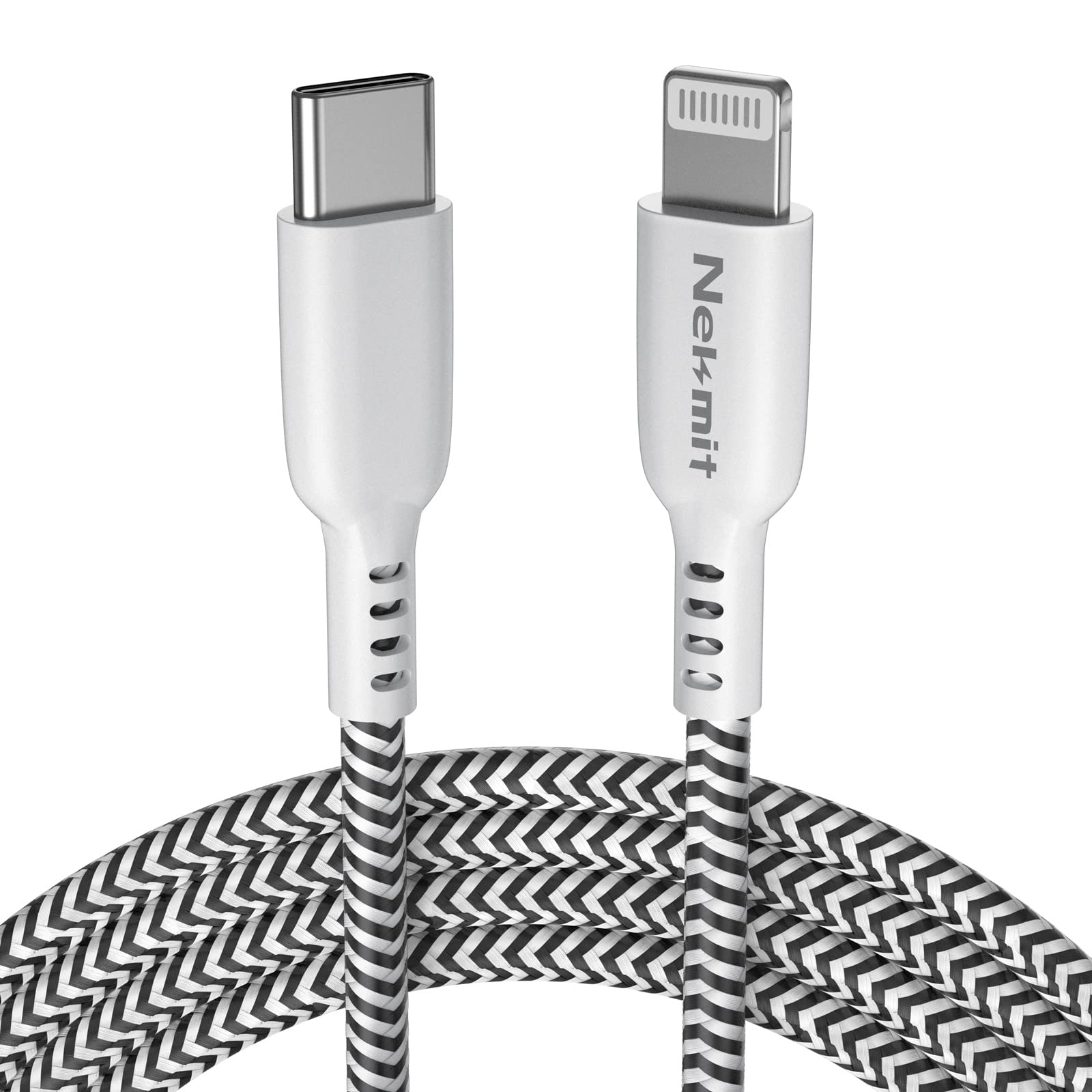 NekmitUSB-C to Lightning Charging Cable 6.6FT MFI Certified Syncing Cord for iPhone 13 Pro Max/iPhone 13 Pro/iPhone 13 / iPhone 13 Mini/iPad Pro/AirPods Pro and More, Support Power Delivery