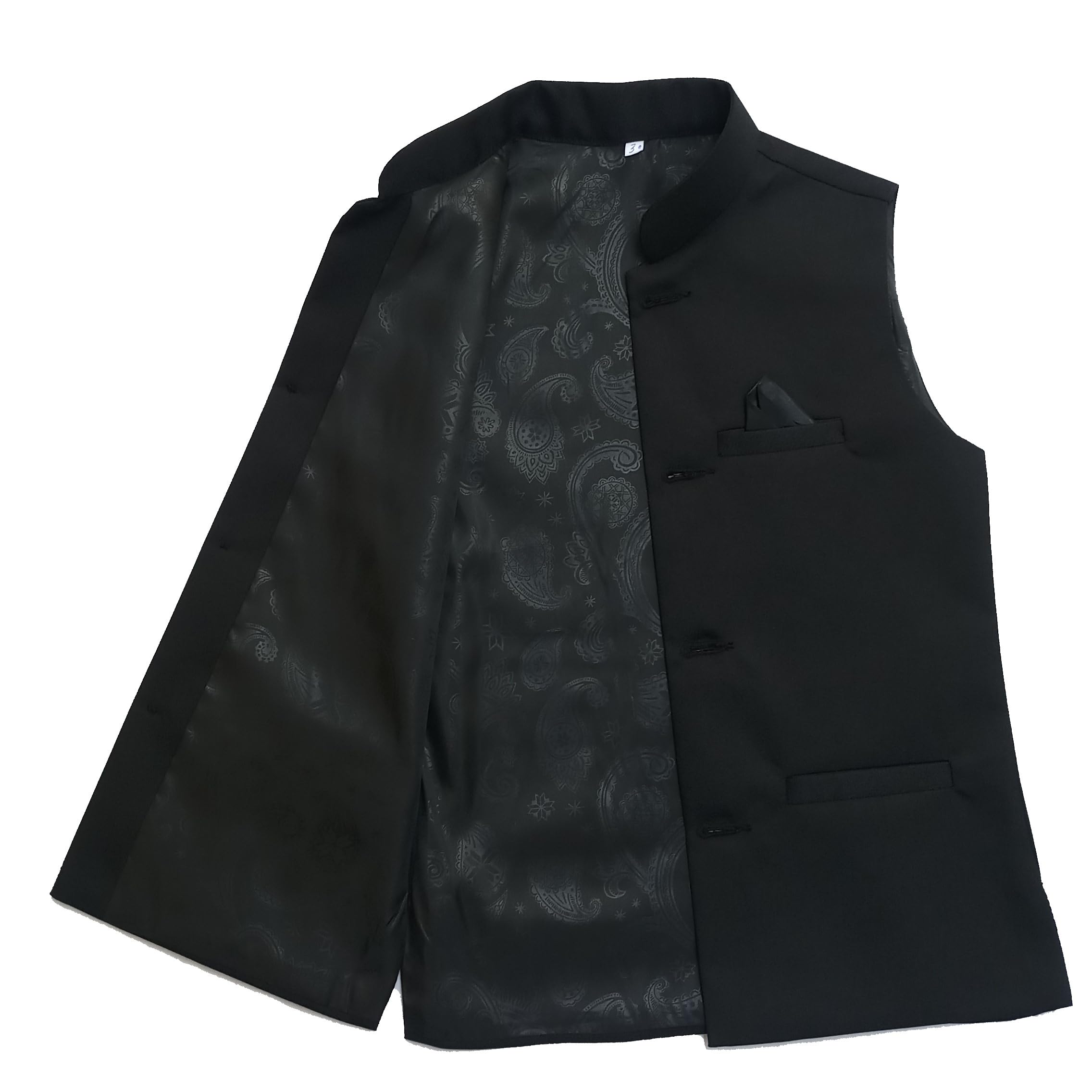 BABY BOSS Stylish Sleeveless Waistcoat Nehru Jacket Blazer for Kids Boys (Regular, 6-7 Years, Black)