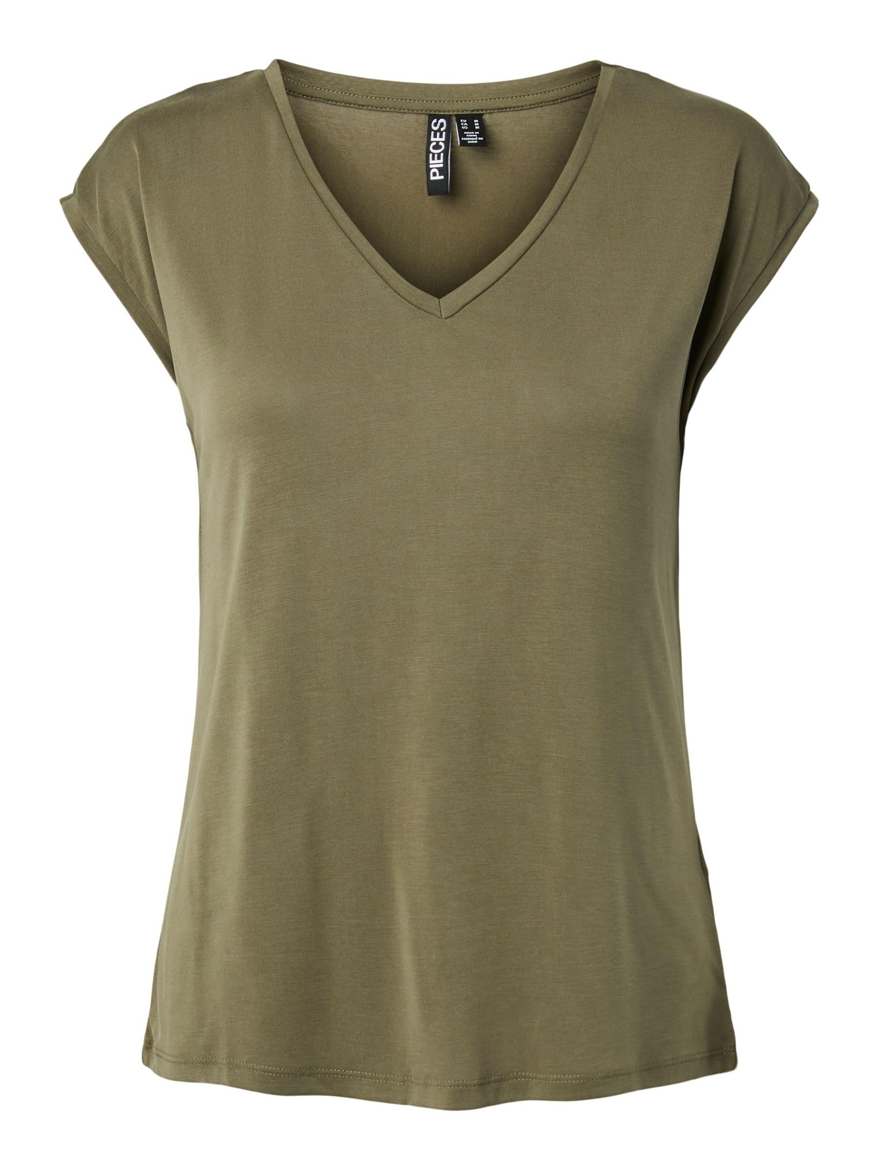 PIECES Women's PCKAMALA TEE NOOS BC T-Shirt, Grape Leaf, XS