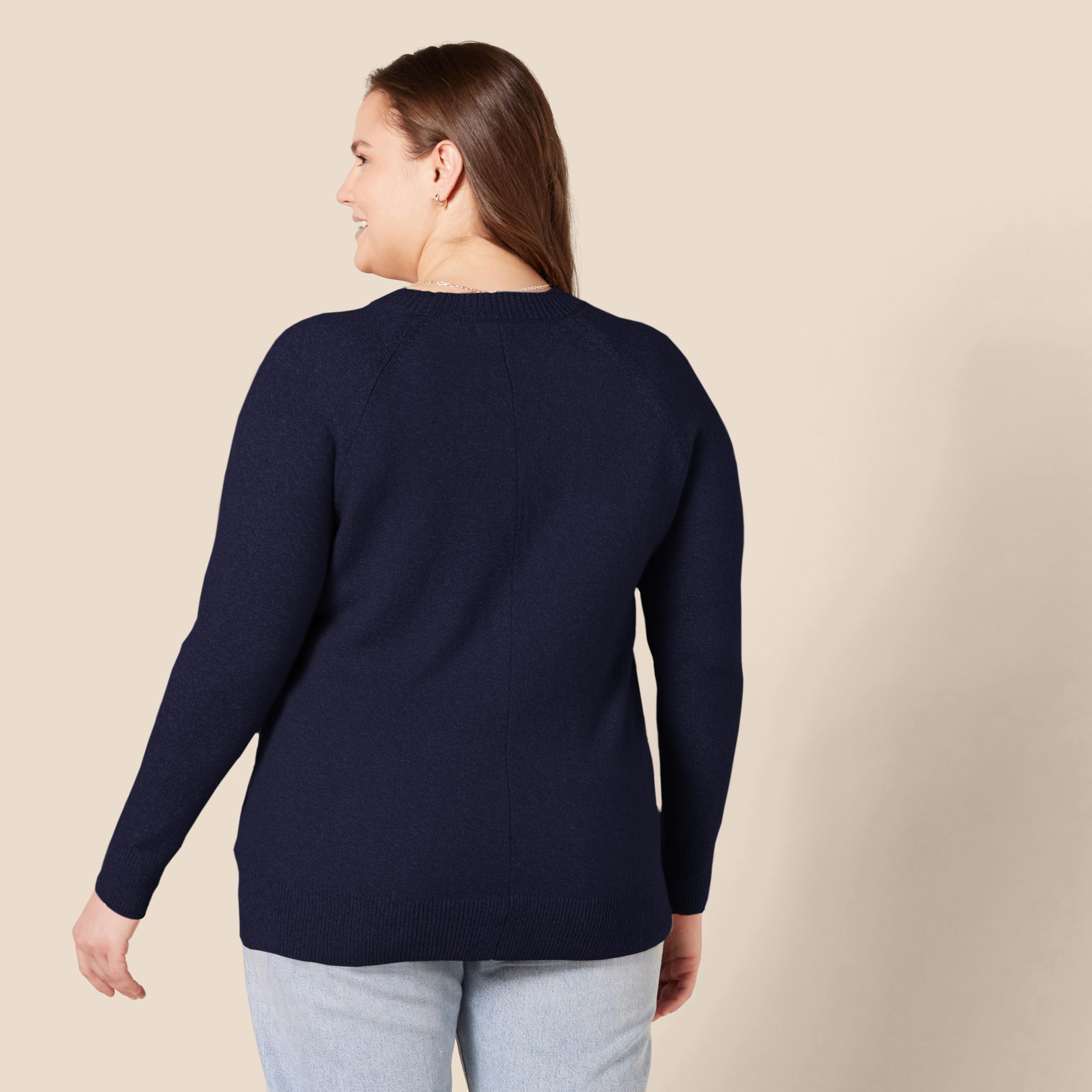 Amazon Essentials Donna Maglione Girocollo a Maniche Lunghe Morbido al Tatto, vestibilità Classica