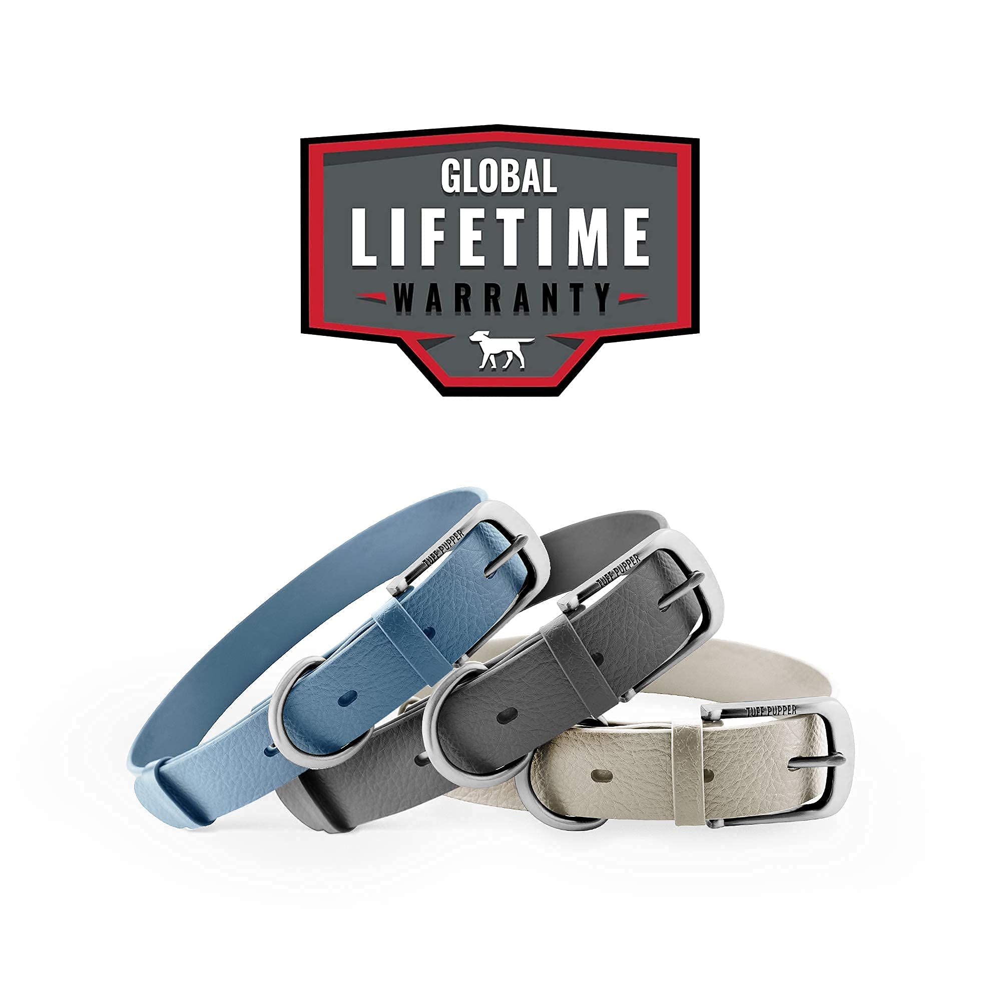 Tuff Pupper Heavy Duty Hundehalsband – 10x Stärker Als Leder, Wasserdicht, Geruchsfrei Mit Metallschließe