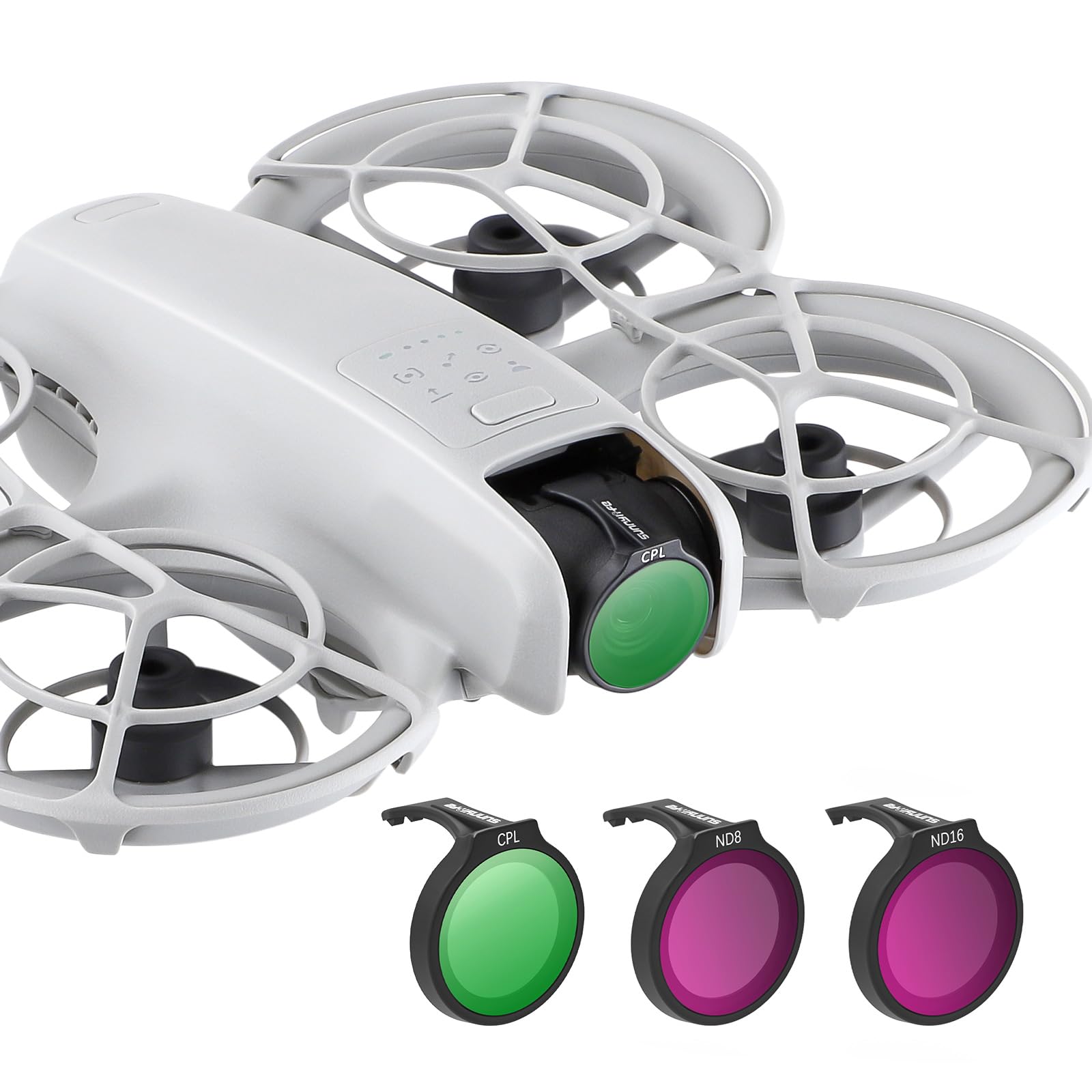 Sunnylife Lens Filter Set for DJI NEO, Multi-Coated ND Filter Kit Combo Accessories for NEO Drone, 3-Pack (ND8, ND16, CPL)