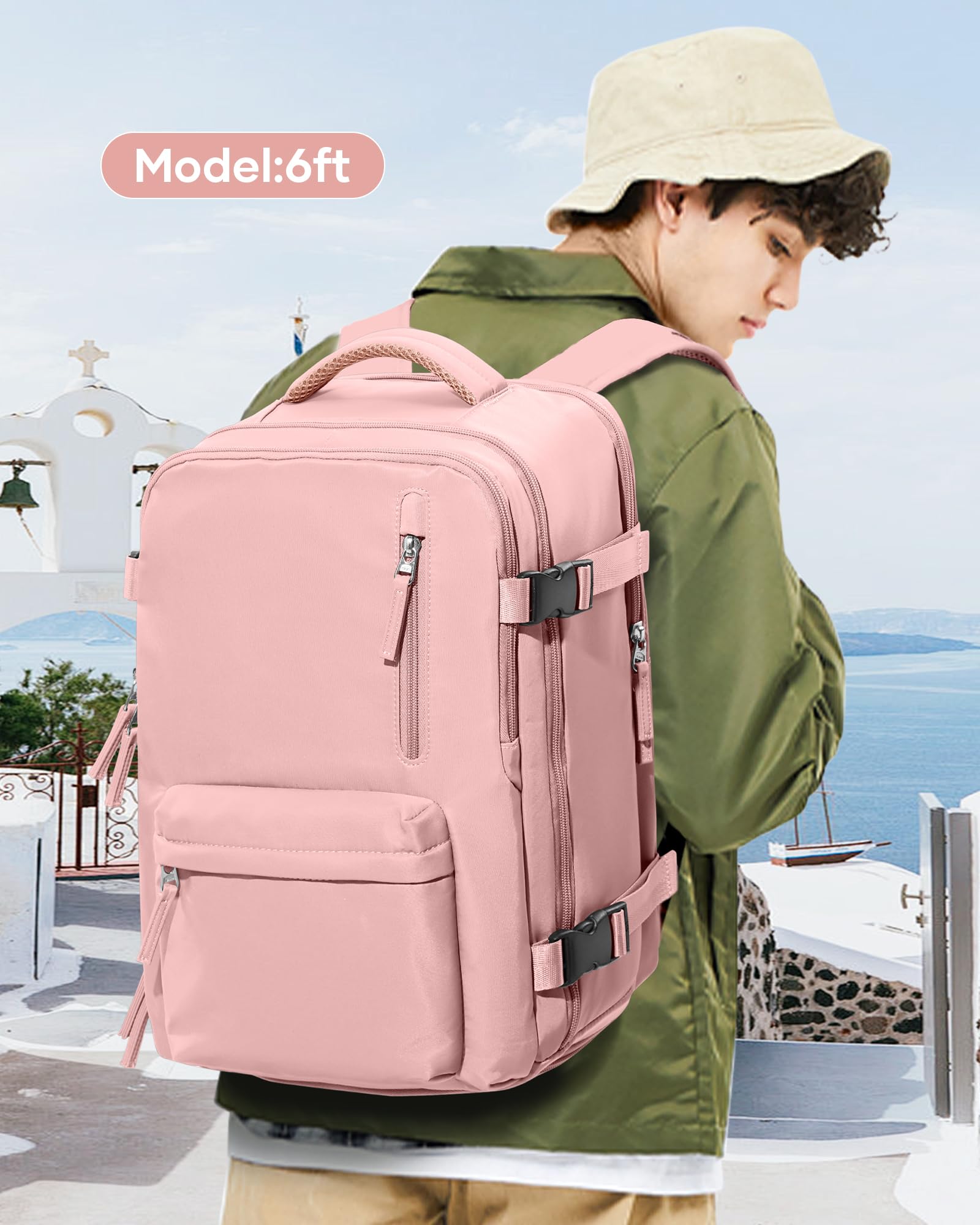 BJLFS Borse da Cabina per Ryanair 40×20×25 Bagaglio a Mano Easyjet 45×36×20 Borsa Zaino da Viaggio, Zaino da trekking,Zaino Casual per laptop da 14 pollici per scuola