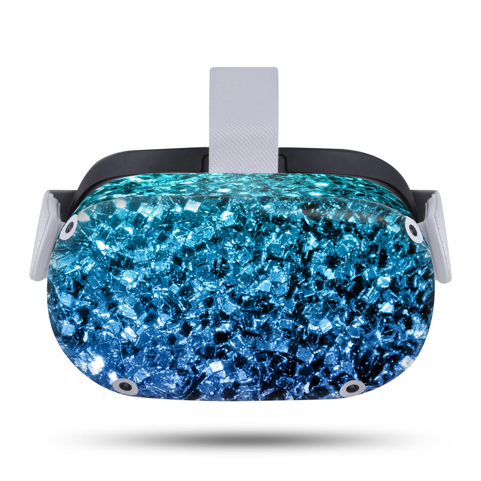 Head Case Designs Officially Licensed PLdesign Aqua Blue Art Mix Vinyl Sticker Skin Decal Cover Compatible with Meta Quest 2