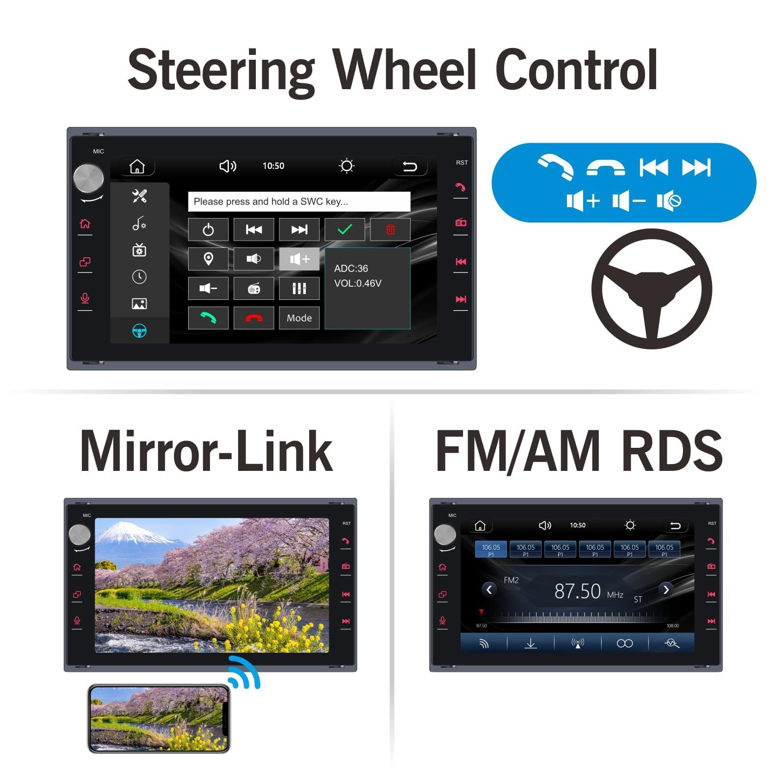 Radio für VW lbiza 6L Fox Polo Passat Golf Jetta Autoradio mit Kabelloses CarPlay Android Auto