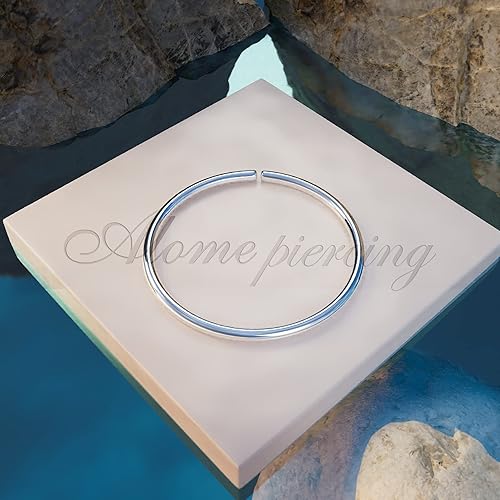 Miniatura 3 de Silver Anti Tragus Ring - 20 gauge snug Silver Anti-tragus piercing thin anti tragus ring - Sterling Silver Anti tragus jewelry (silver,