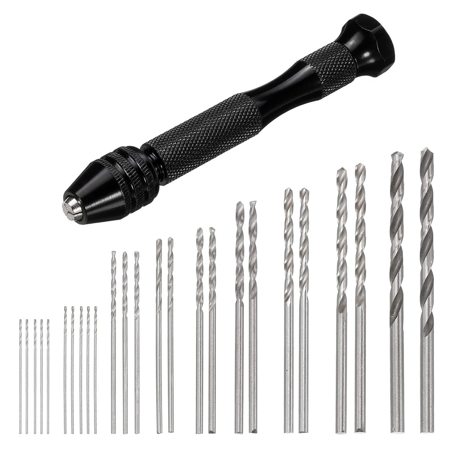 UPTODATETOOLS 26pcs Pin Vise Hand Drill Bit Set, 0.5mm-3.0mm Micro Mini Twist Drill Bits Set Precision Pin Vise Rotary Tools Black (B0D5R1SY24) Amazon Price History, Amazon Price Tracker
