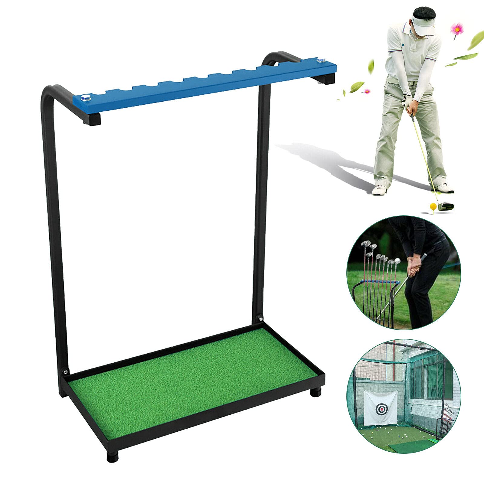 Set di mazze da golf, supporto per mazze da golf, per 9 squadre da golf, putter rack per uomo