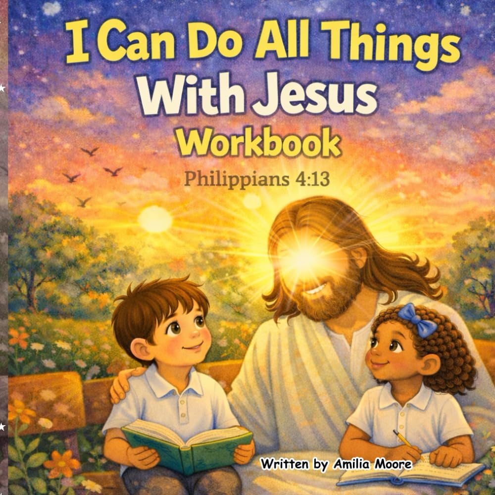 I Can Do All Things With Jesus Workbook: Interactive Christian Workbook to Develop Early Reading, Writing, and Learning Skills with Faith