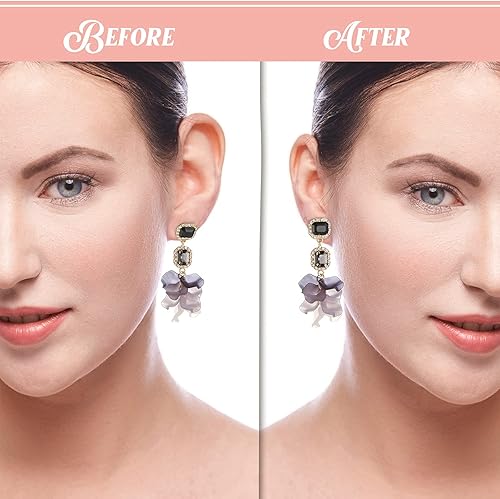 Miniatura 6 de 300 parches mixtos de soporte para aretes, levantadores invisibles, parches de lóbulo de oreja blanco, almohadillas impermeables, estabilizadores de