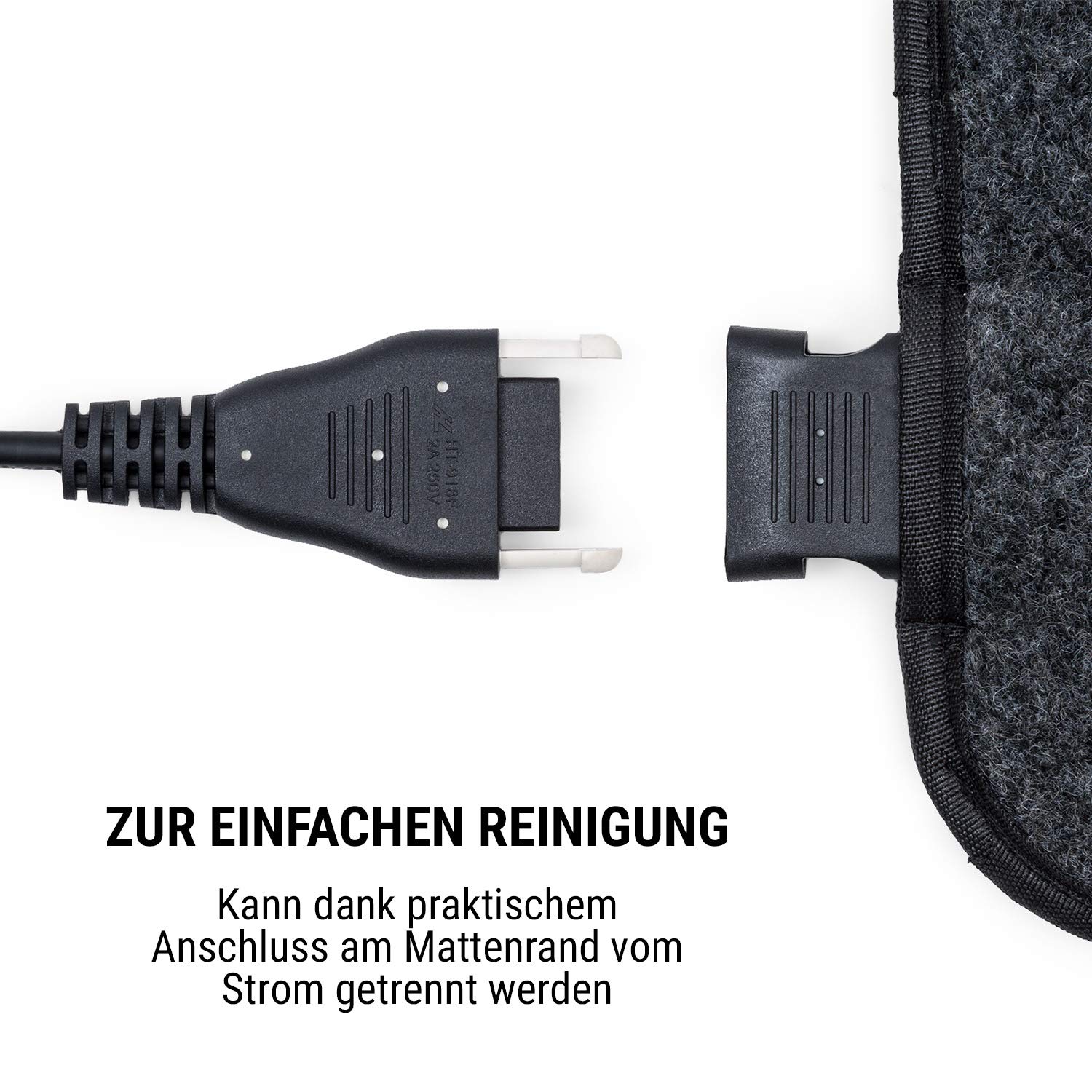 oneConcept Magic Carpet DLX Heizmatte Heizteppich, 60 x 70 cm, Leistung: 100 Watt, 4 Temperaturstufen, Timer-Funktion, LCD-Display, rutschfest, anthrazit